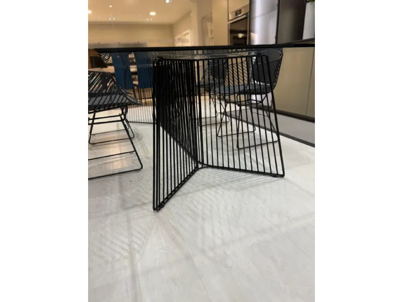 Tavolo rettangolare in vetro Anapo di Driade in Offerta Outlet