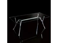 Tavolo in vetro rettangolare Pegaso Caimi a prezzo ribassato