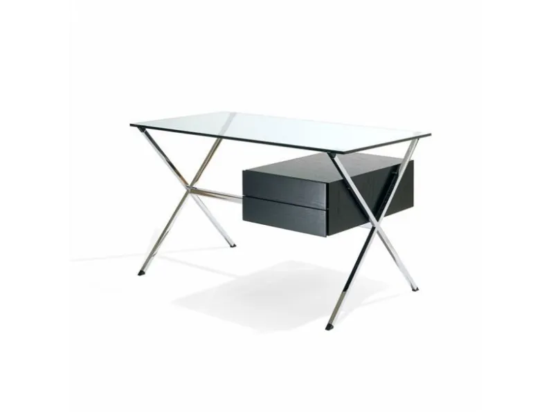 Tavolo rettangolare in vetro Knoll albini mini desk di Knoll in Offerta Outlet