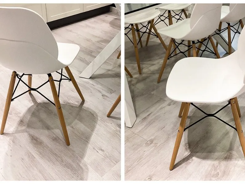 Tavolo in vetro rettangolare Kyoto La casa moderna in offerta outlet