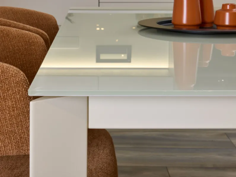 Tavolo Main outlet Diotti.com in vetro Rettangolare allungabile scontato 50%