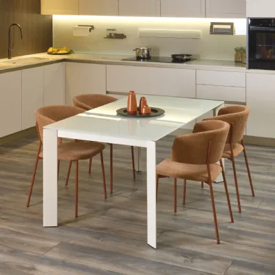 Tavolo Main outlet Diotti.com in vetro Rettangolare allungabile scontato 50%