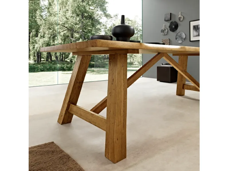 Tavolo in legno rettangolare Style Mobilia web a prezzo scontato