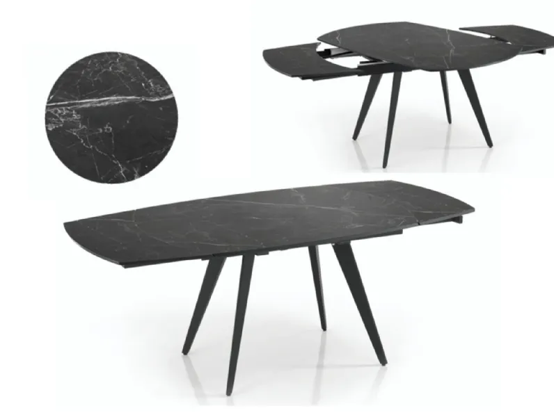 Tavolo ellittico in ceramica Nancy di Collezione esclusiva in Offerta Outlet