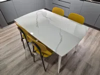 Tavolo rettangolare in ceramica Oceano di Artigianale in Offerta Outlet