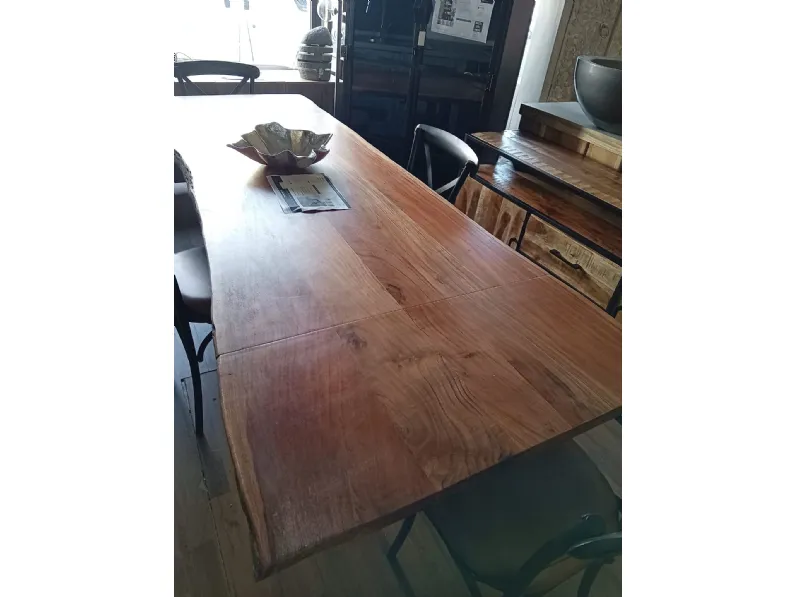 Tavolo in legno rettangolare Tavolo in vero legno  industrial design austin allungabile    Outlet etnico in offerta outlet