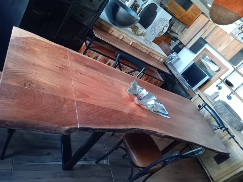 Tavolo in legno rettangolare Tavolo in vero legno  industrial design austin allungabile    Outlet etnico in offerta outlet