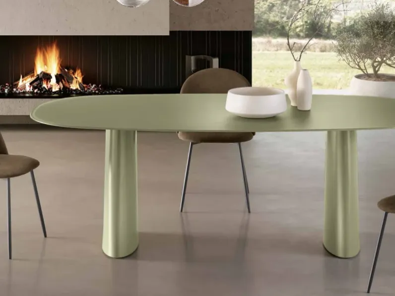 Tavolo in vetro ovale Axel Capodarte in offerta outlet