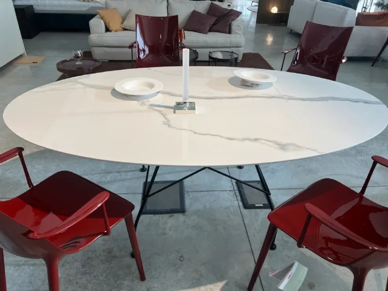 Tavolo in ceramica ovale Kartell glossy Kartell a prezzo scontato