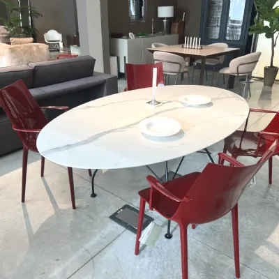 Tavolo in ceramica ovale Kartell glossy Kartell a prezzo scontato