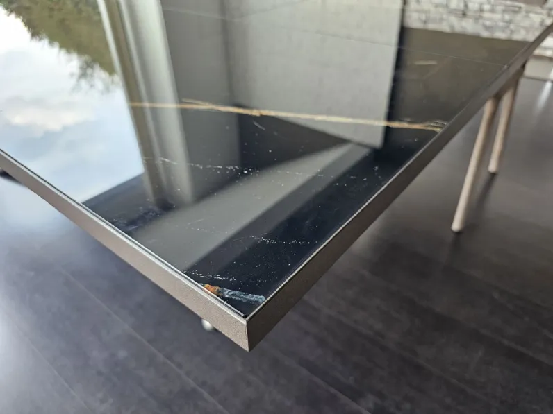 Tavolo in vetro rettangolare Random marble Ozzio a prezzo scontato