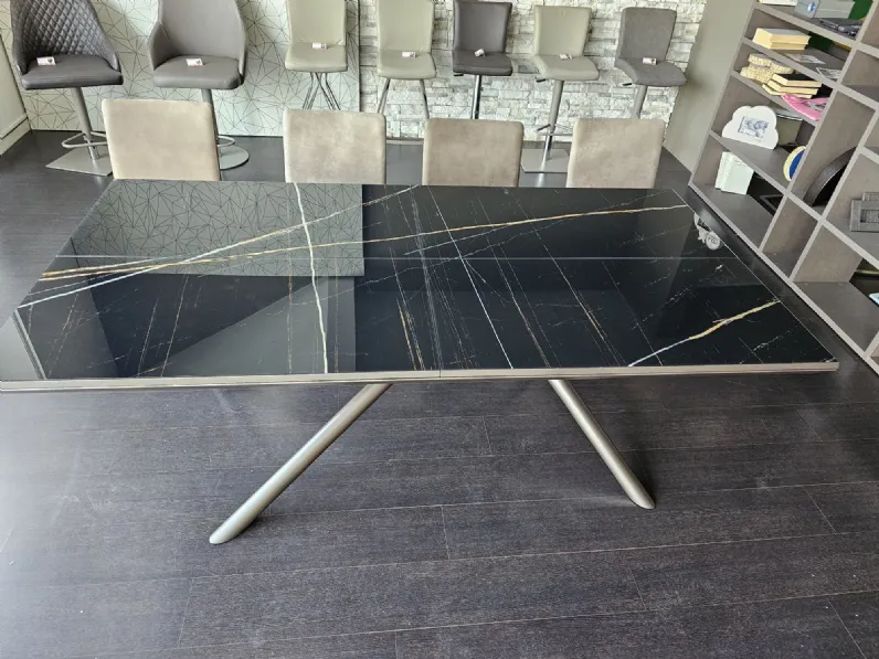 Tavolo in vetro rettangolare Random marble Ozzio a prezzo scontato