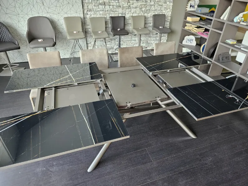 Tavolo in vetro rettangolare Random marble Ozzio a prezzo scontato