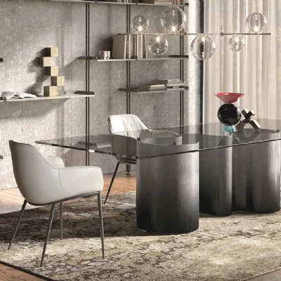 Tavolo Papel glass Cattelan italia in vetro Fisso 