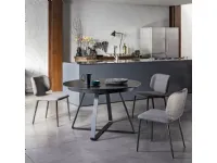 Tavolo con piano in ceramica rotondo di Midj a PREZZO OUTLET 