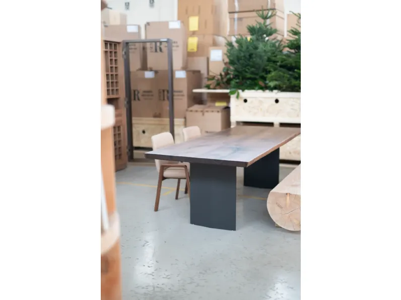 Tavolo in legno rettangolare Plank sky Riva 1920 in offerta outlet