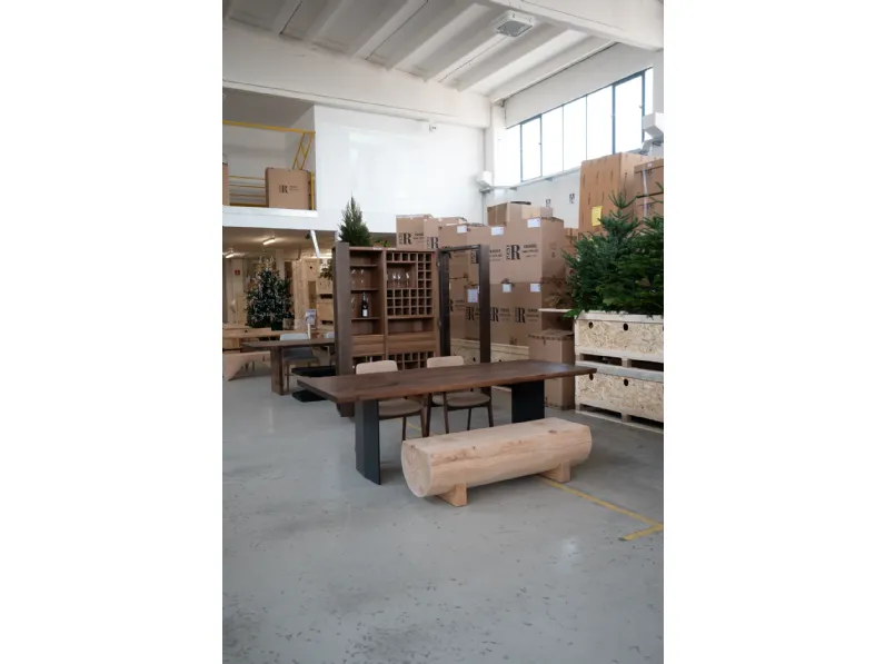 Tavolo in legno rettangolare Plank sky Riva 1920 in offerta outlet