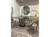 Tavolo in vetro ellittico Infinity Porada in offerta outlet