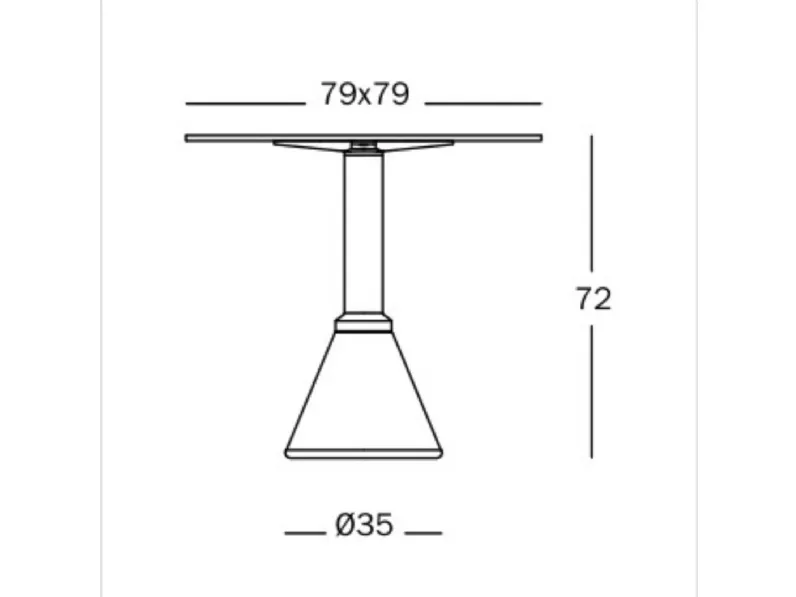 Tavolo Magis Table one bistro h 72 79x79 magis PREZZI OUTLET -70%