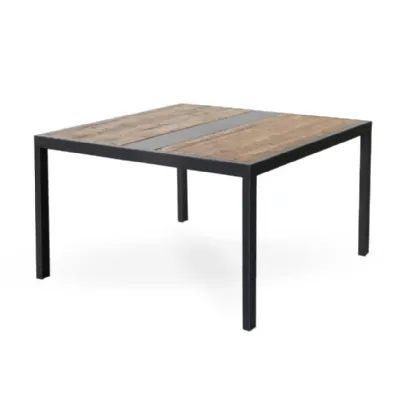 Tavolo quadrato in legno Riunione di Re-wood in Offerta Outlet