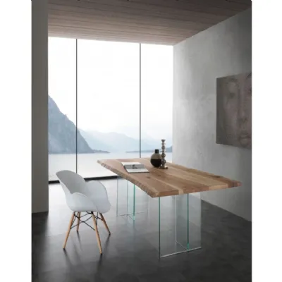 Tavolo in legno rettangolare Bio glass * La seggiola a prezzo ribassato