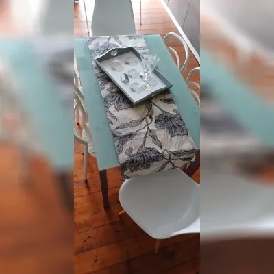 Tavolo Baron Calligaris in vetro Rettangolare allungabile 