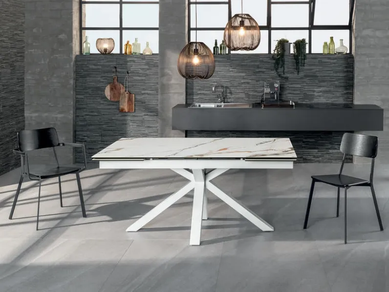 Tavolo in ceramica rettangolare Ceramica 01 Stones a prezzo ribassato