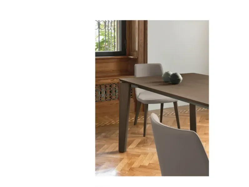 Tavolo rettangolare allungabile Desco rovere carbone Sangiacomo a soli 1150 Euro