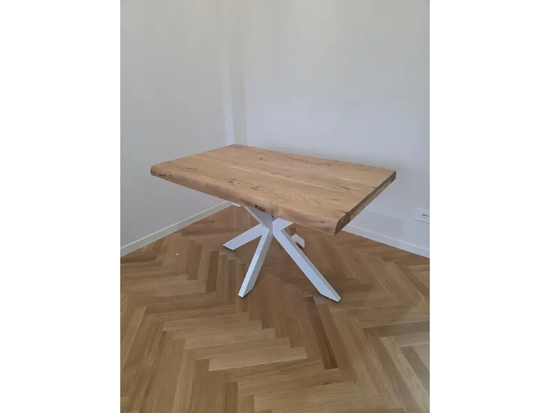 Tavolo rettangolare Tavolo allungabile natural white Outlet etnico scontato del 31%