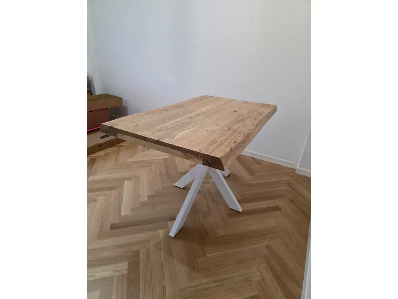 Tavolo rettangolare Tavolo allungabile natural white Outlet etnico scontato del 31%