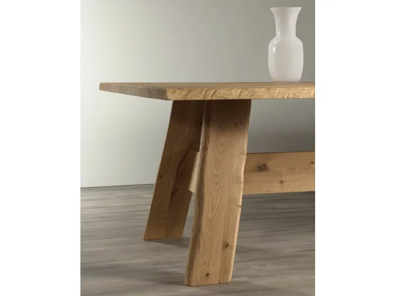 Tavolo in legno rettangolare Zagabria Pizzolato in offerta outlet
