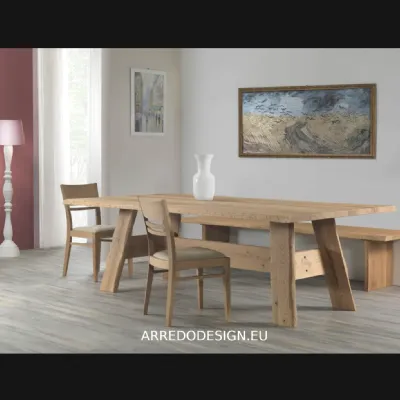Tavolo in legno rettangolare Zagabria Pizzolato in offerta outlet