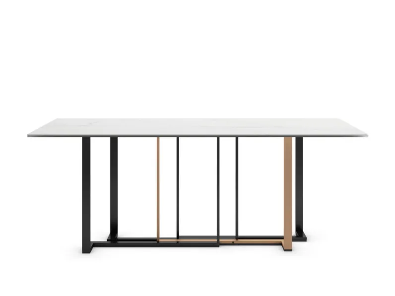 Tavolo rettangolare in vetro Accademia 200 Point house in Offerta Outlet