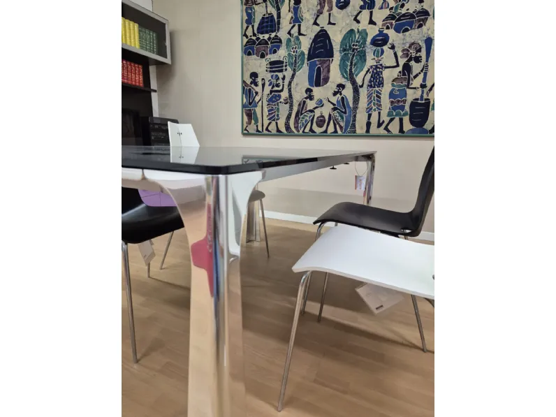 Tavolo Miss Ciacci in vetro Rettangolare allungabile scontato 30%