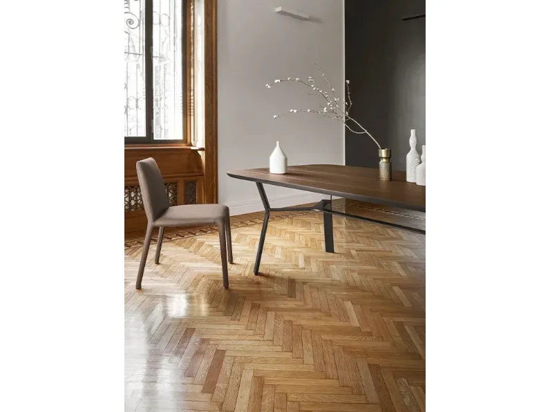 Tavolo rettangolare in legno Iron di Sangiacomo in Offerta Outlet