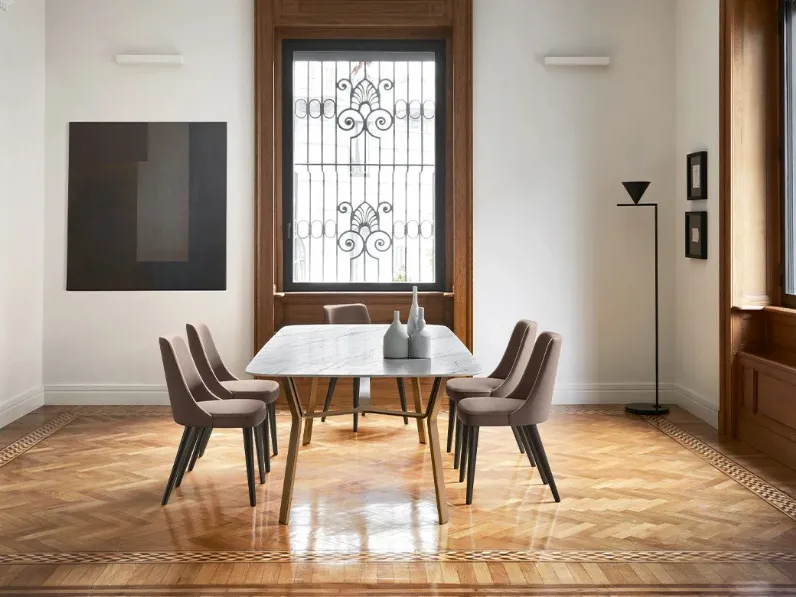 Tavolo rettangolare in legno Iron di Sangiacomo in Offerta Outlet