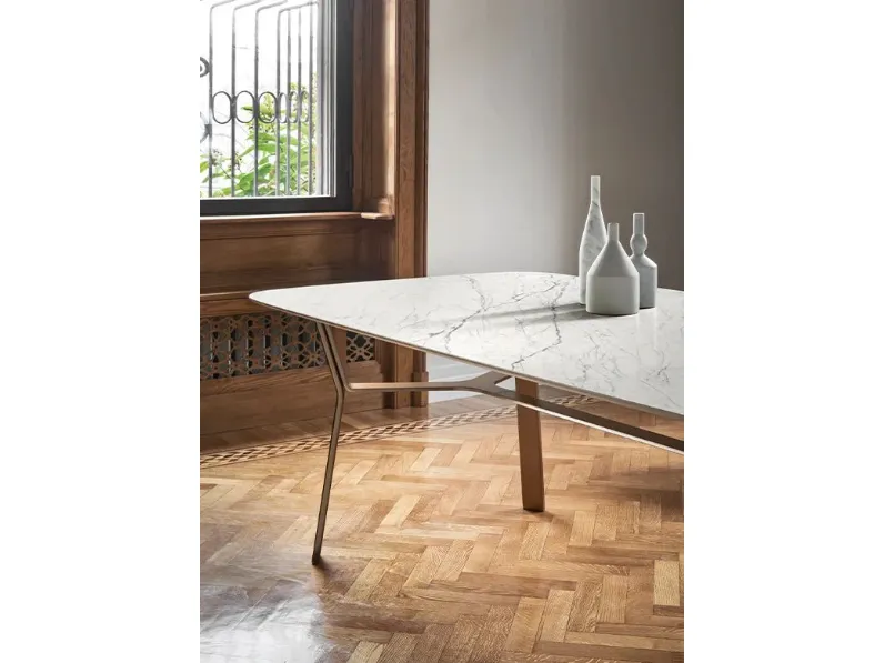 Tavolo rettangolare in legno Iron di Sangiacomo in Offerta Outlet