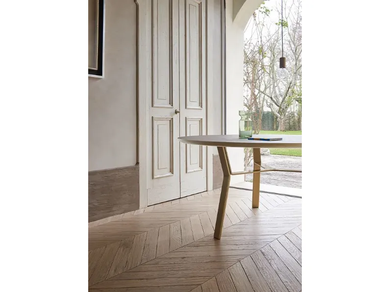 Tavolo rettangolare in legno Iron di Sangiacomo in Offerta Outlet