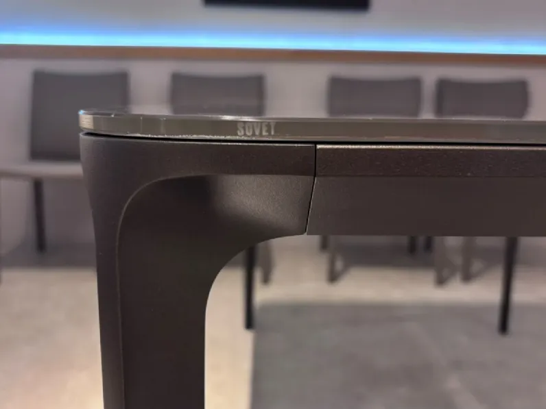 Tavolo rettangolare in vetro Slim extendable di Sovet in Offerta Outlet 