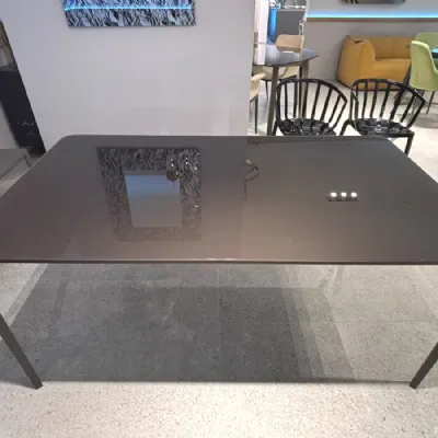 Tavolo rettangolare in vetro Slim extendable di Sovet in Offerta Outlet 