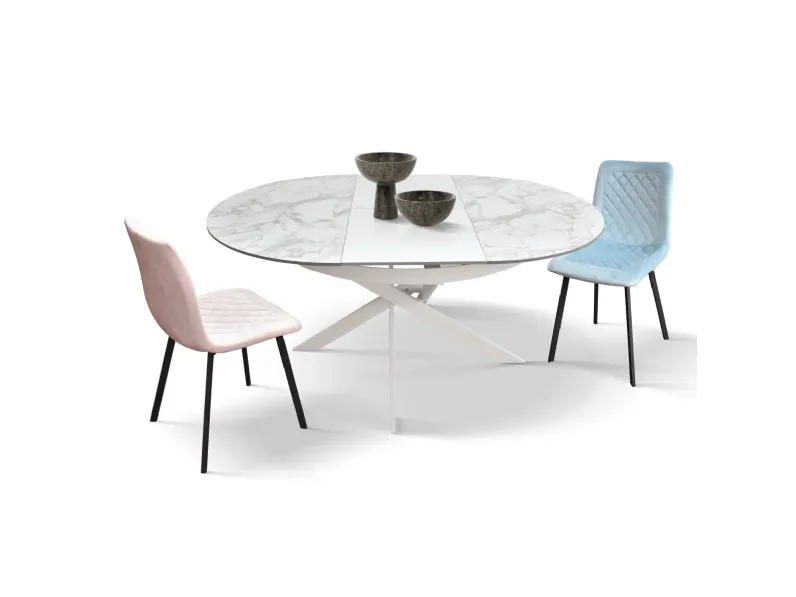 Tavolo Tempor 1940 Collezione esclusiva in ceramica Rotondo allungabile scontato 50%