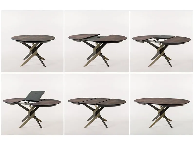 Tavolo rotondo in vetro Vertigo * di Dexo in Offerta Outlet