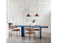 Tavolo in vetro sagomato Foil Midj in offerta outlet