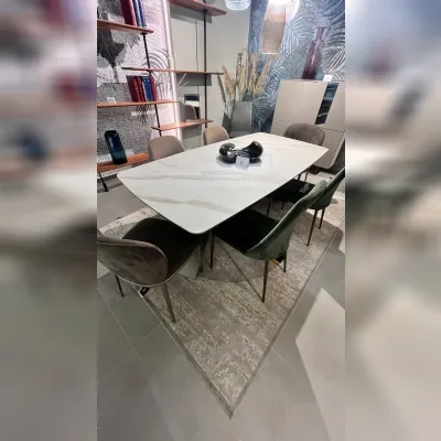 Tavolo sagomato in ceramica Tavolo allungabile zamagna di Zamagna in Offerta Outlet