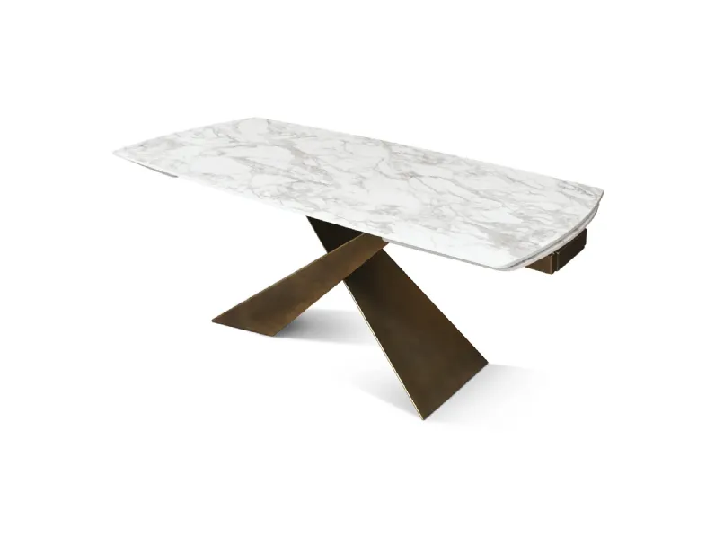Tavolo sagomato in ceramica Tempor 2064 di Collezione esclusiva in Offerta Outlet