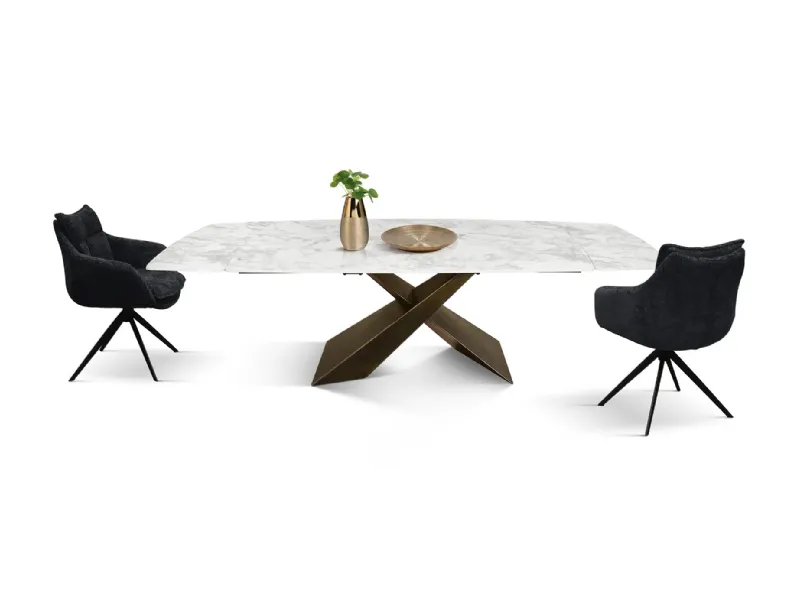 Tavolo sagomato in ceramica Tempor 2064 di Collezione esclusiva in Offerta Outlet