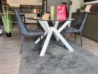 Tavolo in vetro rotondo Shangai Scavolini in offerta outlet