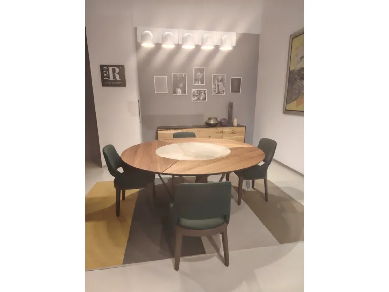 Tavolo Cattelan italia Skorpio ker wood round PREZZI OUTLET -31%