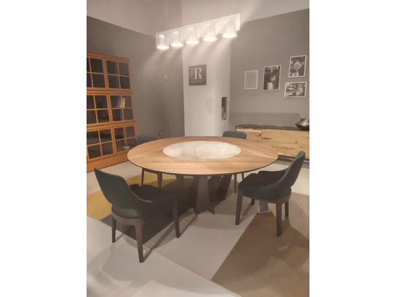 Tavolo Cattelan italia Skorpio ker wood round PREZZI OUTLET -31%