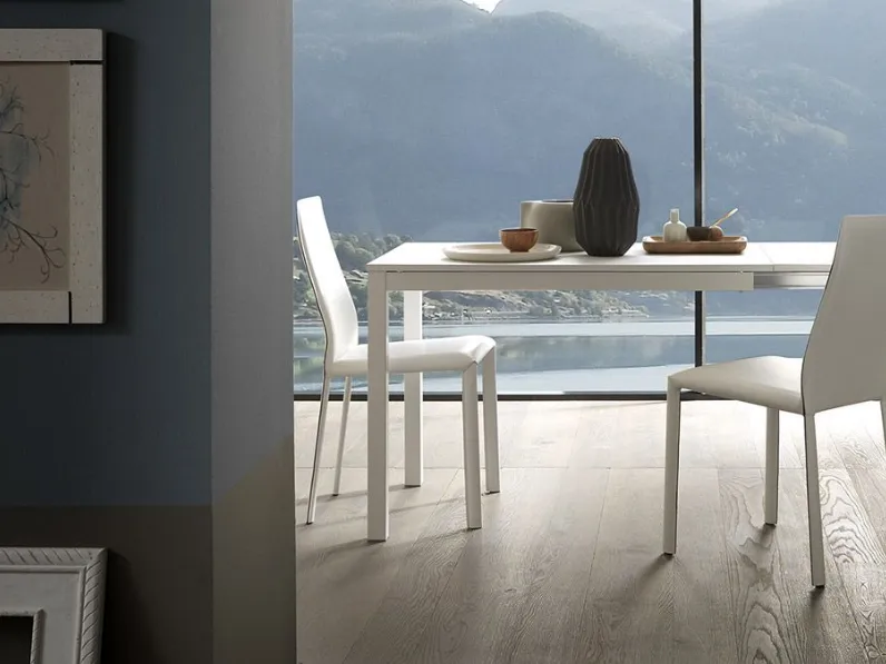 Tavolo con piano in marmo rettangolare di Altacom a PREZZO OUTLET 